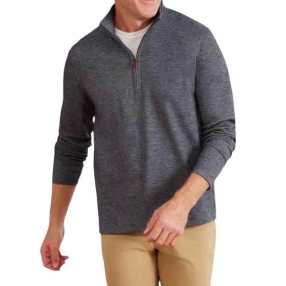 Bluffworks Wool Blend Como Quarter Zip Pullover Charcoal Size XXL - Picture 1 of 10